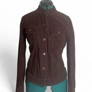 Y2K Tommy Hilfiger Women's chocolate Brown corduroy Jacket